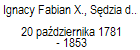 Ignacy Fabian X., Sdzia dzinieski, dziedzic Zajnw Polesie i Ukle 