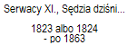 Serwacy XI., Sdzia dzinieski, dziedzic Piotrkw 