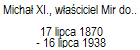 Micha XI., waciciel Mir do 1938 