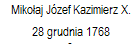 Mikoaj Jzef Kazimierz X. 